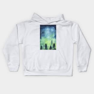 Space art. Watercolor Kids Hoodie